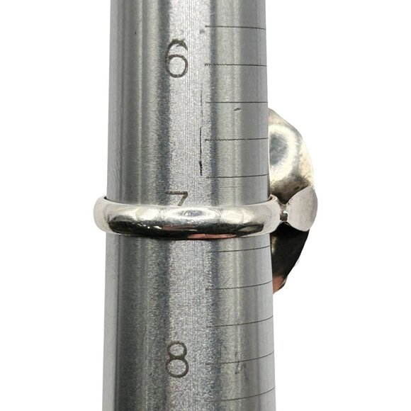 925 Sterling Silver Simulated Peridot Cocktail Ring - Size 7 - Picture 8 of 8